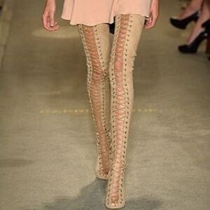 Stylish Tan Over the Knee Boots